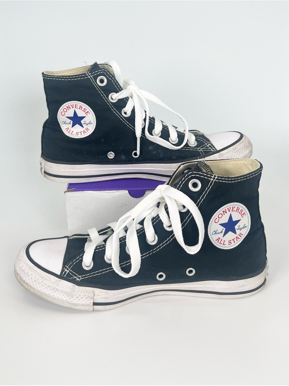Converse Chuck Taylor All Star High Top Black Shoes Sneakers - WOMENS 7.5